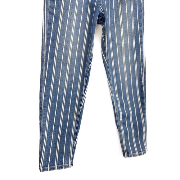 Gap High Rise Striped Mom Denim Straight Leg Jean, Blue‎ - Size 4 - Picture 6 of 12